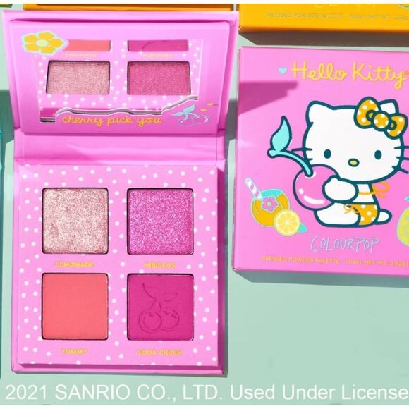 NEW Colourpop x Hello Kitty Eyeshadow Quad - Cherry Sweet - Picture 1 of 8